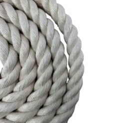 natural cotton sled prowler pulling rope with galvanised thimble 2