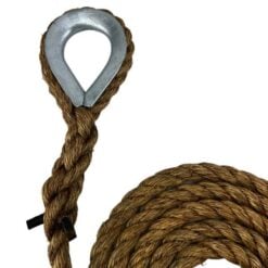 natural manila gym rope with galvanised thimble 2