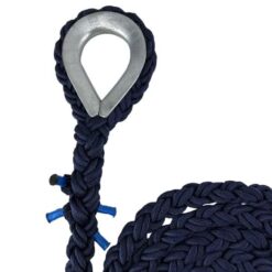 navy blue 8 strand nylon gym rope with galvanised thimble 3