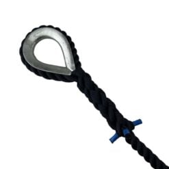 navy blue softline gym rope with galvanised thimble 2