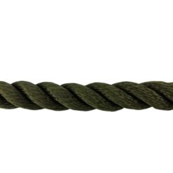 olive 3 strand nylon sled prowler pulling rope with galvanised thimble 2