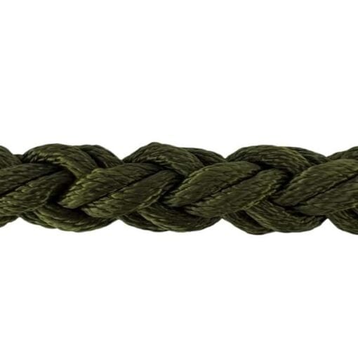 olive 8 strand nylon sled prowler pulling rope with galvanised thimble 2