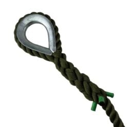 olive softline gym rope with galvanised thimble 2