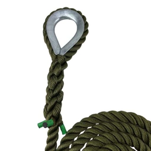 olive softline gym rope with galvanised thimble 3