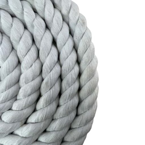 optic white natural cotton gym rope with galvanised thimble 5