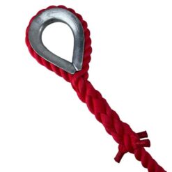 red softline gym rope with galvanised thimble 2