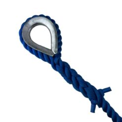 royal blue softline gym rope with galvanised thimble 2