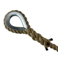 synthetic polyhemp gym rope with galvanised thimble 2