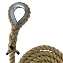 synthetic polyhemp gym rope with galvanised thimble 3