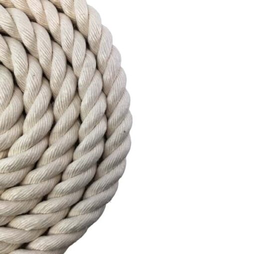 synthetic white cotton gym rope with galvanised thimble 4