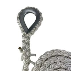 white 8 strand nylon gym rope with galvanised thimble 3