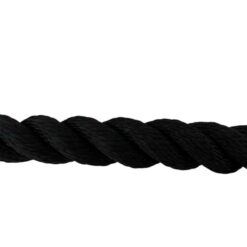 black 3 strand nylon gym rope with tulip fitting 3