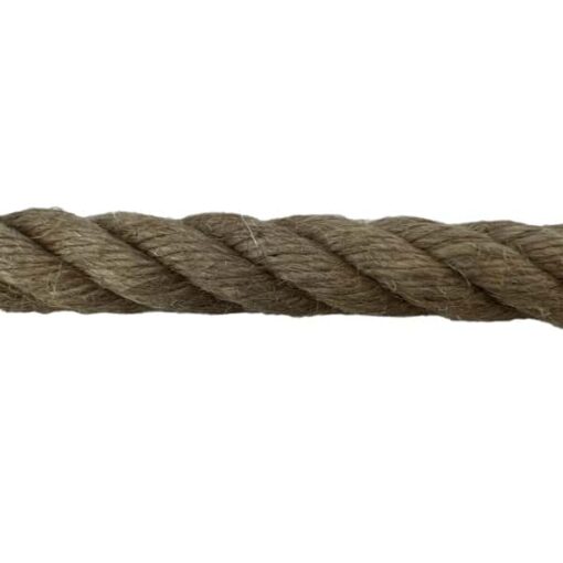 natural jute sled prowler pulling rope with galvanised thimble 3