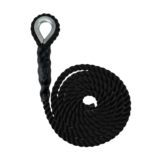 Synthetic Black Sled Prowler Pulling Rope With Galvanised Thimble ...