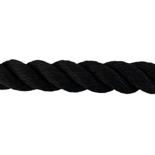 synthetic black sled prowler pulling rope with galvanised thimble 2