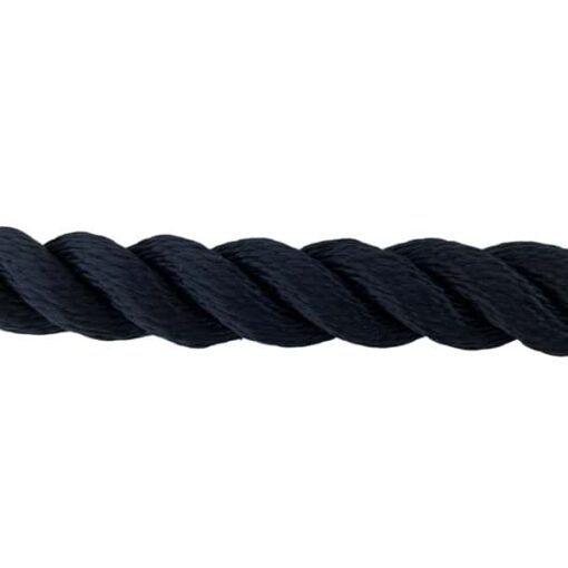 synthetic navy blue sled prowler pulling rope with galvanised thimble 2