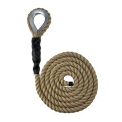 synthetic polyhemp sled prowler pulling rope with galvanised thimble 1