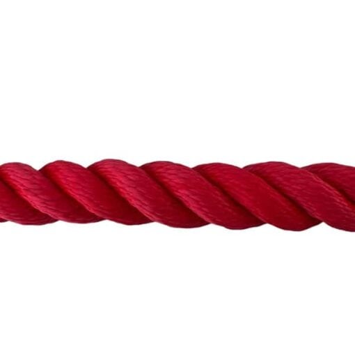 synthetic red sled prowler pulling rope with galvanised thimble 2