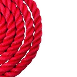 synthetic red sled prowler pulling rope with galvanised thimble 3