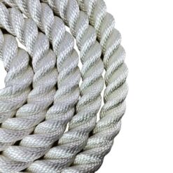 white 3 strand nylon gym rope with tulip fitting 2