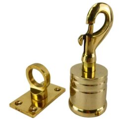 polished brass clip hook and eye plate 2