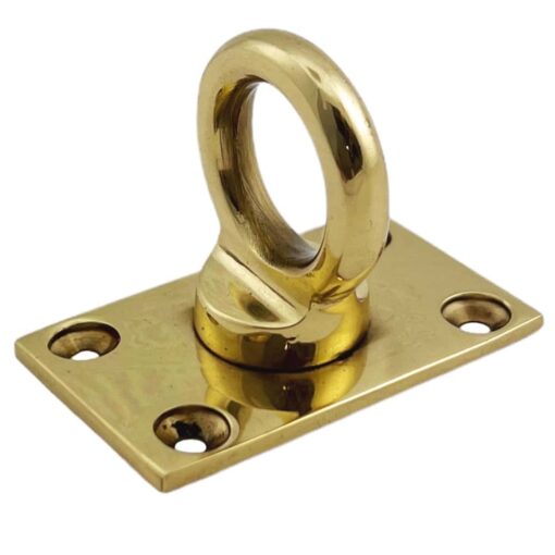 polished brass rounded eye plates 2