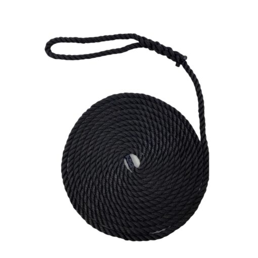 2 14mm black softline mooring ropes x 12 metres 2