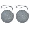 2 8mm grey softline mooring ropes 10 metres 1