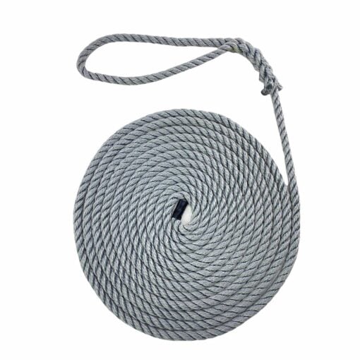 2 8mm grey softline mooring ropes 10 metres 2