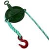 18mm polysteel fall rope with gin wheel 2 tonne hook 1