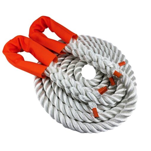 18mm white nylon 3 strand tow rope x 4 metres 2