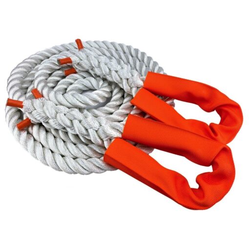 18mm white nylon 3 strand tow rope x 4 metres 3