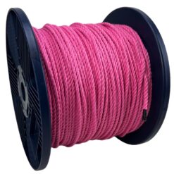 4mm pink natural cotton rope on a reel 2