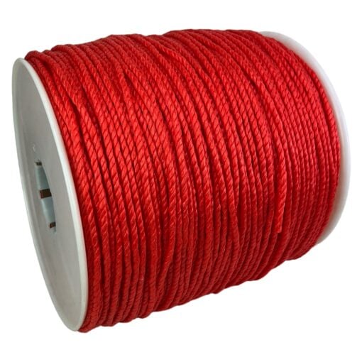 6mm orange polypropylene rope 500 metre reel 1