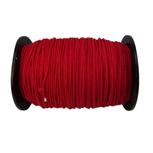 6mm red natural cotton rope 660 metre reel 3