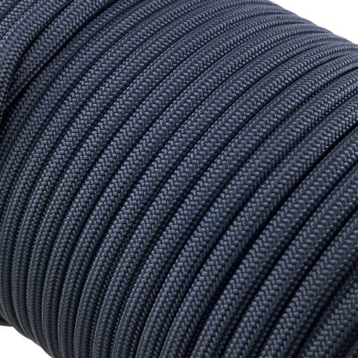 8mm navy blue braided polyester cover nylon core rope 1