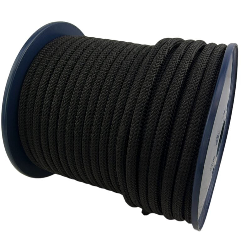 Mm Black Double Braided Nylon Rope X Metres Ropeservices Uk