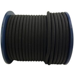 9mm black double braided nylon rope 3