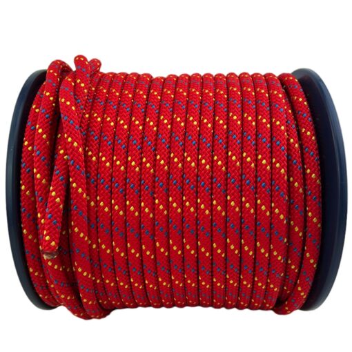 9mm red yellow blue double braided nylon rope 3