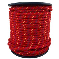 9mm red yellow blue double braided nylon rope 4