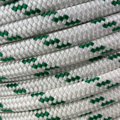 12mm white green double braid polyester rope 100 metre reel 4