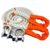 16mm white nylon 3 strand tow rope with shackles 2