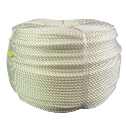 6mm white pre stretched polyester rope 300 metre coil 1