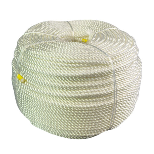 6mm white pre stretched polyester rope 300 metre coil 2