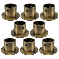 pack of 8 24mm antique brass cup end rope fittings 1