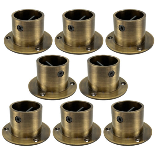 pack of 8 24mm antique brass cup end rope fittings 1