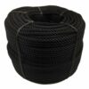 16mm black nylon 3 strand rope x 50 metres 1