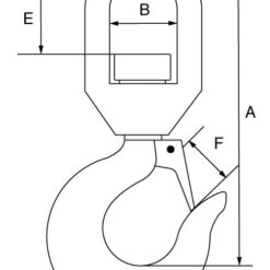 1 tonne red safety swivel eye hook with safety catch 2