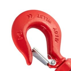 1 tonne red safety swivel eye hook with safety catch 3