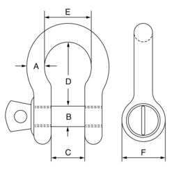 12 tonne tested safety bow shackle 4